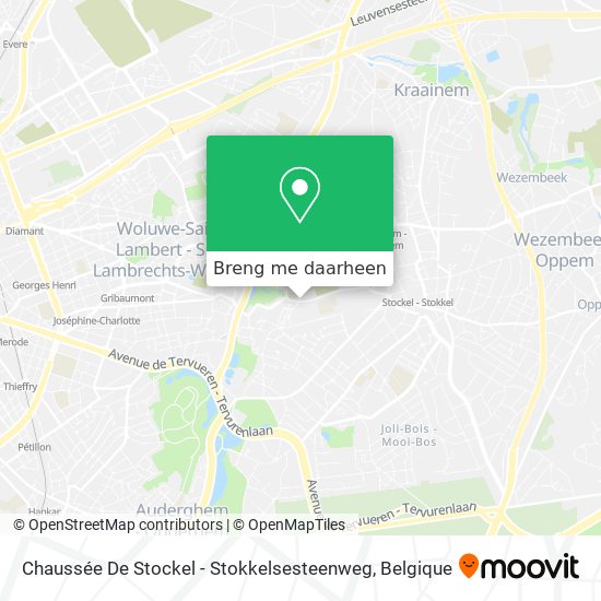 Chaussée De Stockel - Stokkelsesteenweg kaart