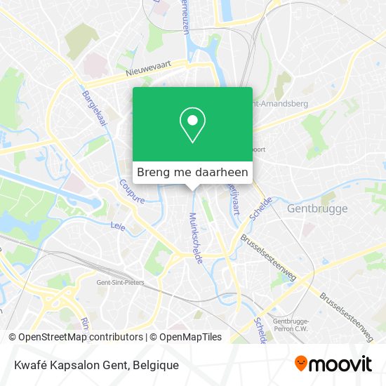 Kwafé Kapsalon Gent kaart