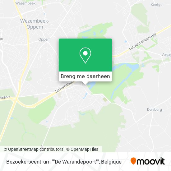 Bezoekerscentrum ""De Warandepoort"" kaart