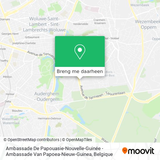 Ambassade De Papouasie-Nouvelle-Guinée - Ambassade Van Papoea-Nieuw-Guinea kaart