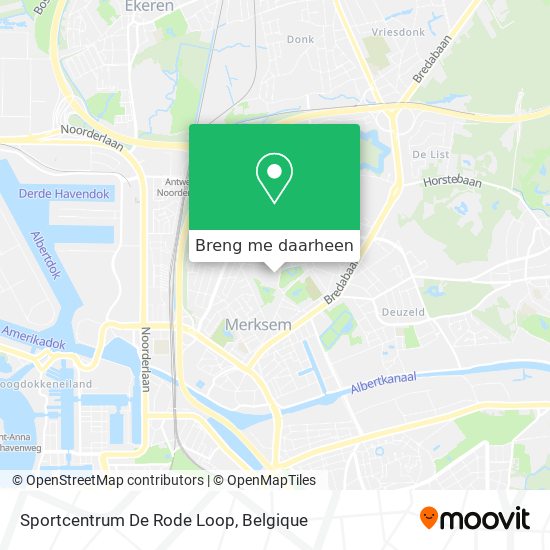 Sportcentrum De Rode Loop kaart