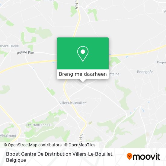 Bpost Centre De Distribution Villers-Le-Bouillet kaart