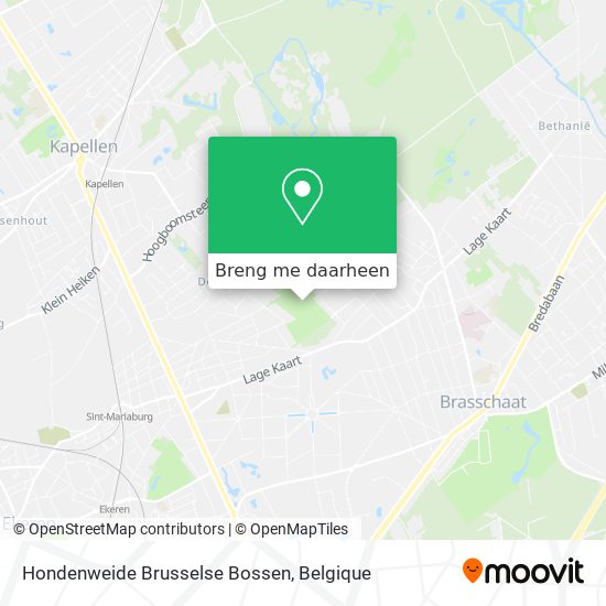 Hondenweide Brusselse Bossen kaart