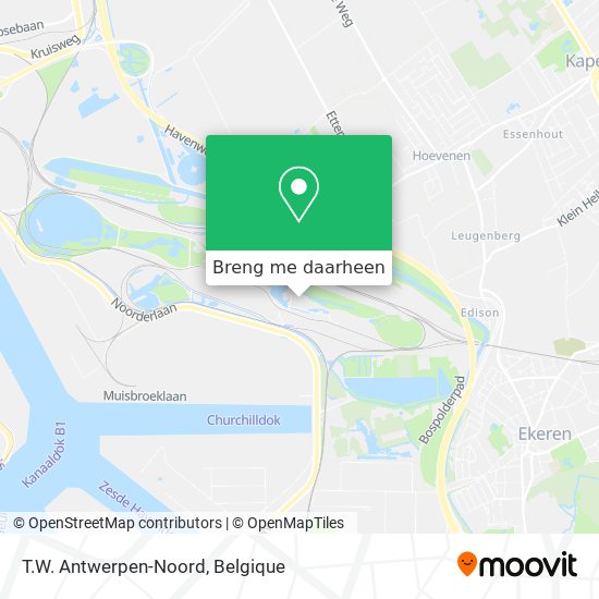 T.W. Antwerpen-Noord kaart