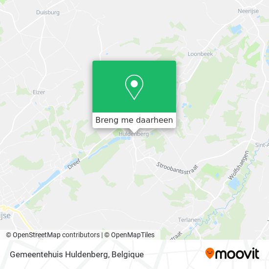 Gemeentehuis Huldenberg kaart