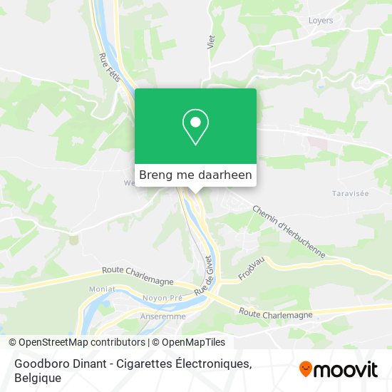 Goodboro Dinant - Cigarettes Électroniques kaart