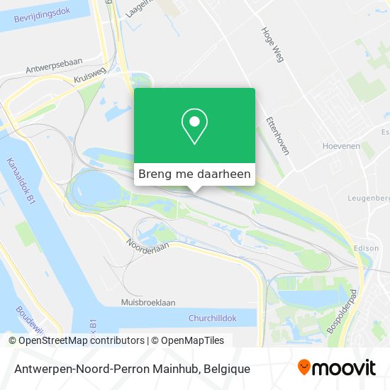 Antwerpen-Noord-Perron Mainhub kaart