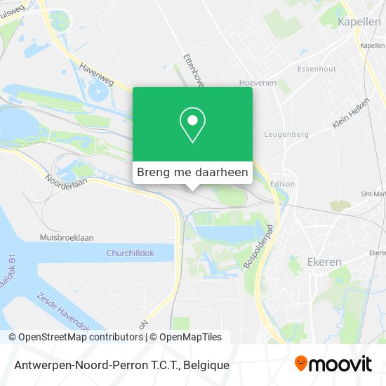 Antwerpen-Noord-Perron T.C.T. kaart