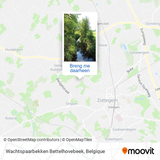 Wachtspaarbekken Bettelhovebeek kaart