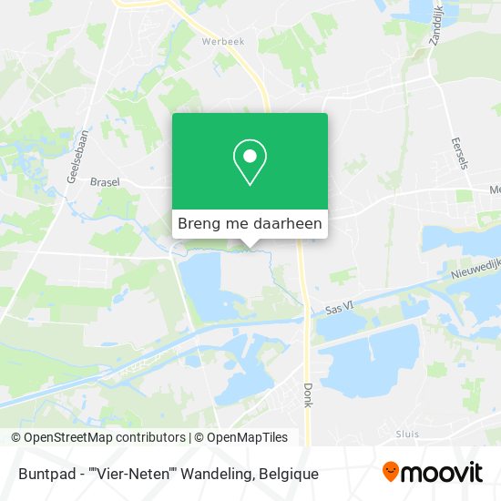 Buntpad - ""Vier-Neten"" Wandeling kaart