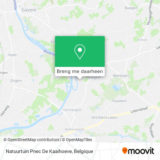 Natuurtuin Pnec De Kaaihoeve kaart