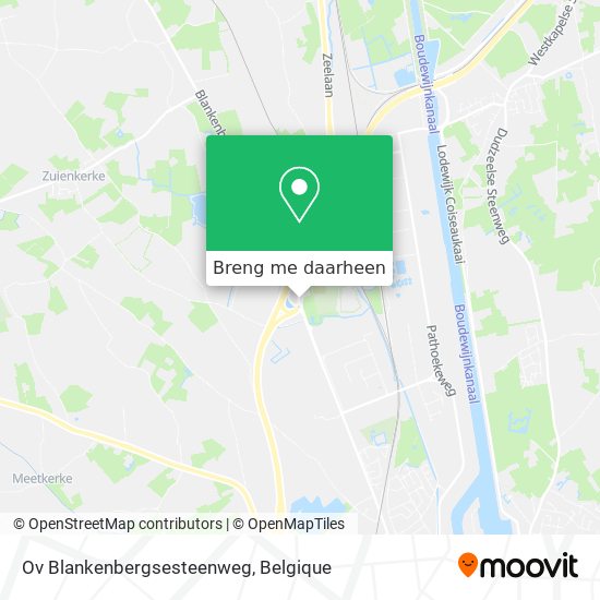 Ov Blankenbergsesteenweg kaart