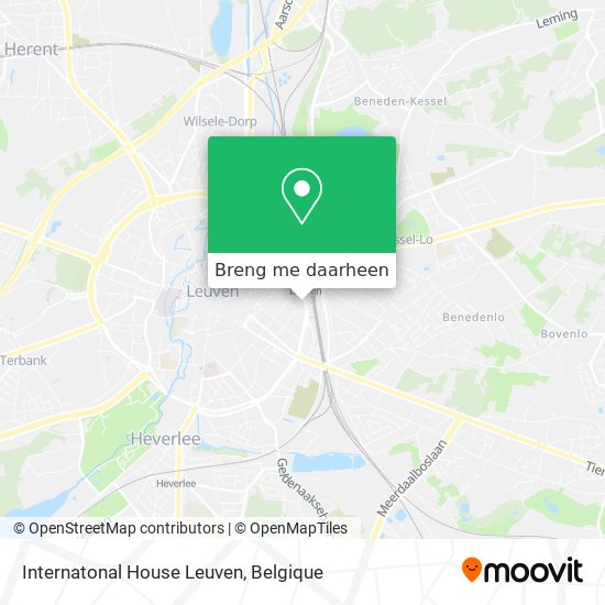 Internatonal House Leuven kaart