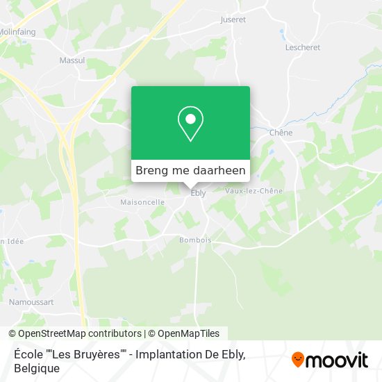École ""Les Bruyères"" - Implantation De Ebly kaart