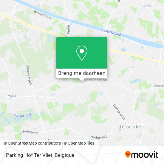 Parking Hof Ter Vliet kaart