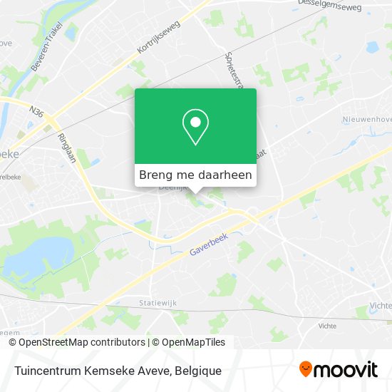 Tuincentrum Kemseke Aveve kaart
