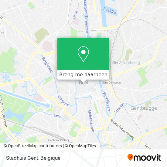 Stadhuis Gent kaart