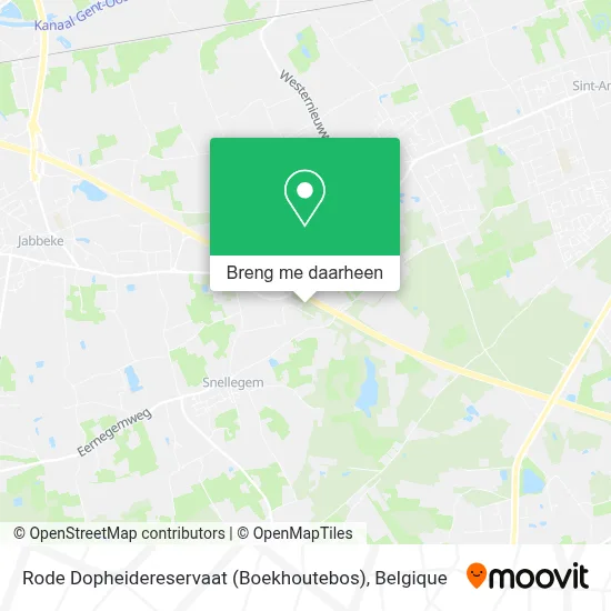 Rode Dopheidereservaat (Boekhoutebos) kaart