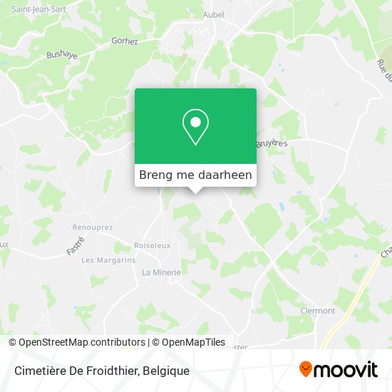 Cimetière De Froidthier kaart