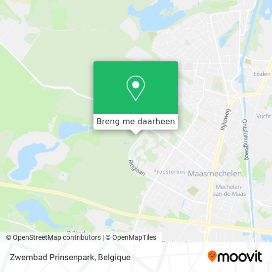 Zwembad Prinsenpark kaart