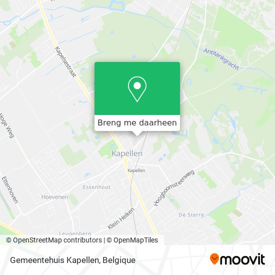 Gemeentehuis Kapellen kaart