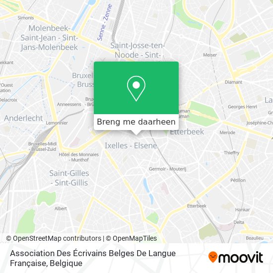 Association Des Écrivains Belges De Langue Française kaart