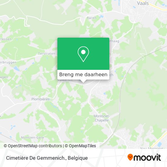 Cimetière De Gemmenich. kaart