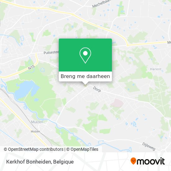 Kerkhof Bonheiden kaart