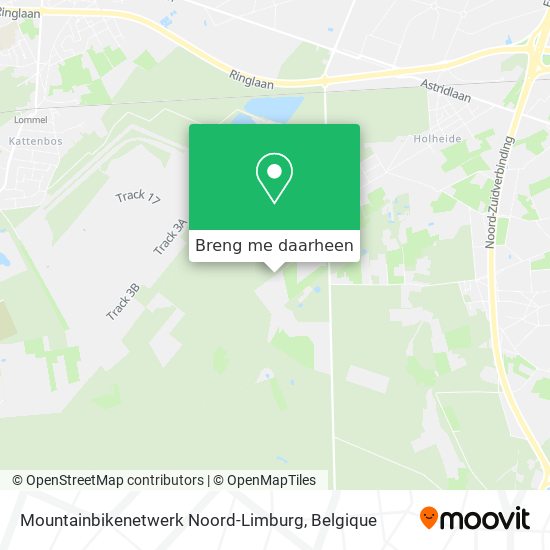 Mountainbikenetwerk Noord-Limburg kaart