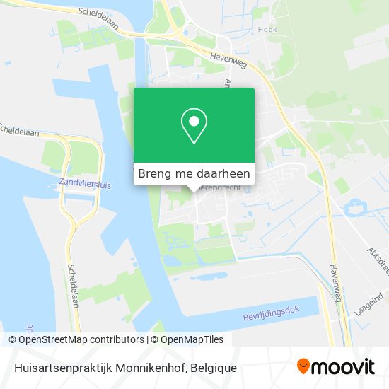 Huisartsenpraktijk Monnikenhof kaart