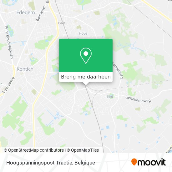 Hoogspanningspost Tractie kaart