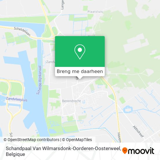 Schandpaal Van Wilmarsdonk-Oorderen-Oosterweel kaart
