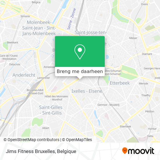 Jims Fitness Bruxelles kaart