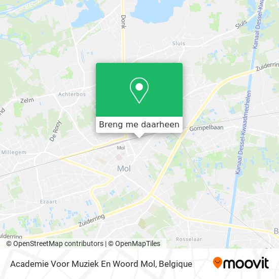 Academie Voor Muziek En Woord Mol kaart