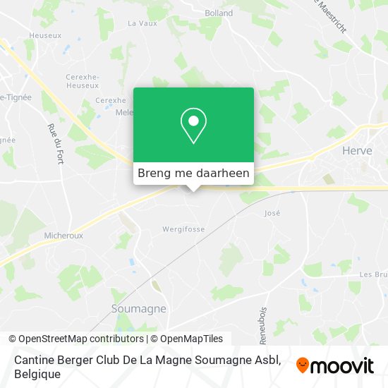 Cantine Berger Club De La Magne Soumagne Asbl kaart