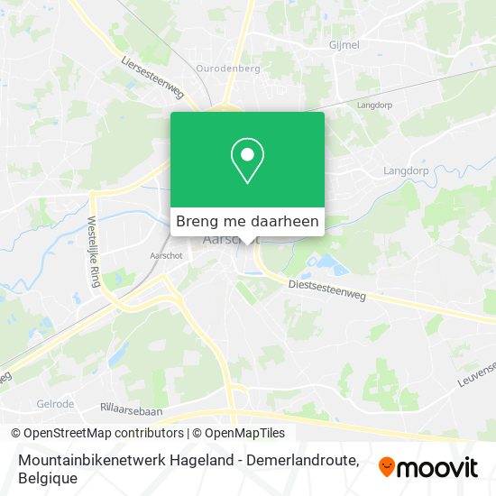 Mountainbikenetwerk Hageland - Demerlandroute kaart