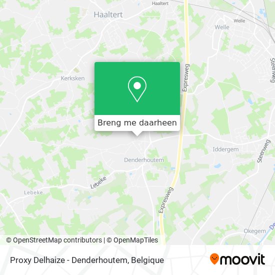 Proxy Delhaize - Denderhoutem kaart