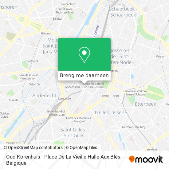 Oud Korenhuis - Place De La Vieille Halle Aux Blés kaart