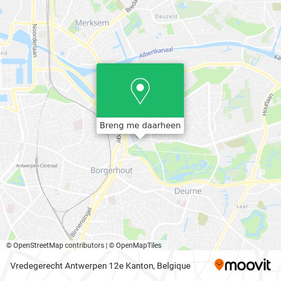 Vredegerecht Antwerpen 12e Kanton kaart