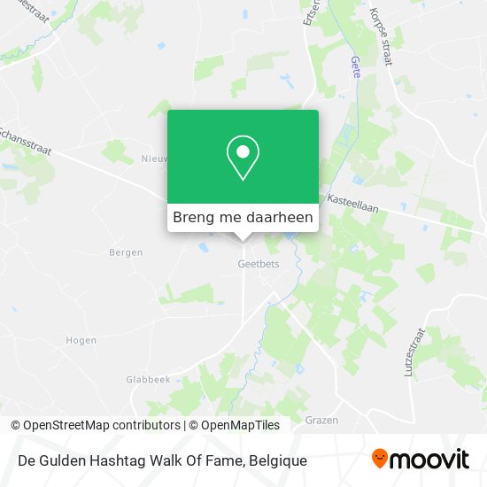 De Gulden Hashtag Walk Of Fame kaart