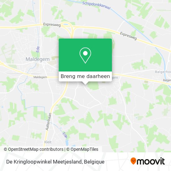 De Kringloopwinkel Meetjesland kaart