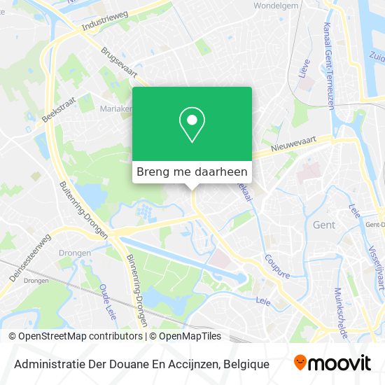 Administratie Der Douane En Accijnzen kaart