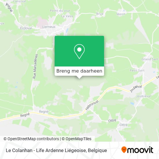 Le Colanhan - Life Ardenne Liégeoise kaart