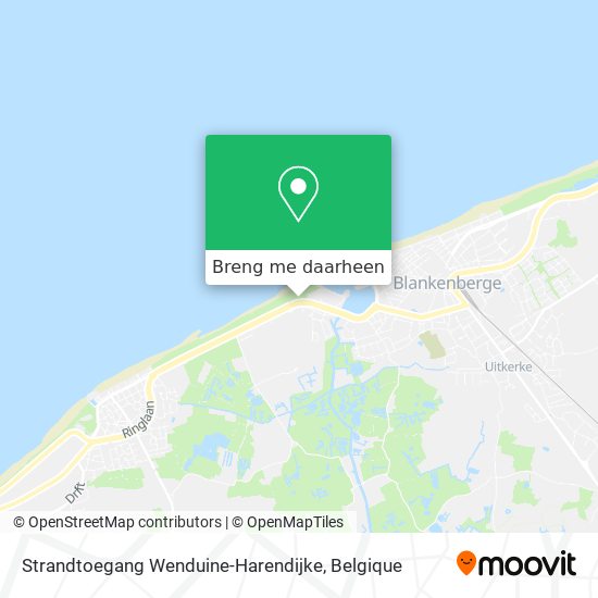Strandtoegang Wenduine-Harendijke kaart