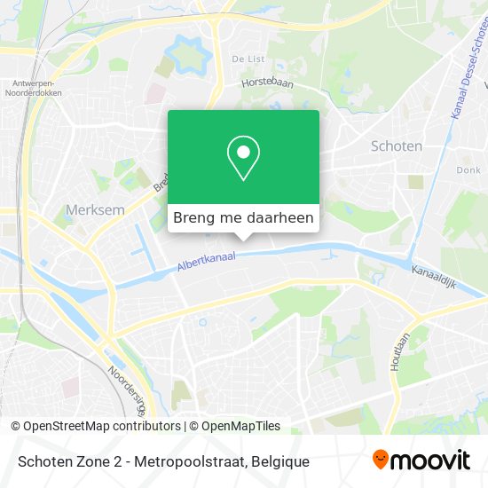 Schoten Zone 2 - Metropoolstraat kaart