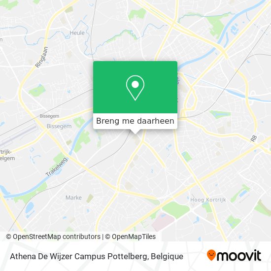 Athena De Wijzer Campus Pottelberg kaart