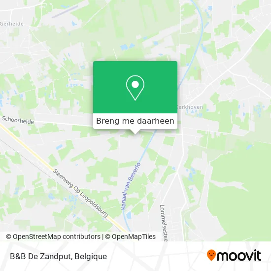 B&B De Zandput kaart