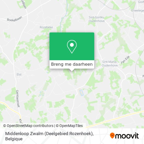 Middenloop Zwalm (Deelgebied Rozenhoek) kaart