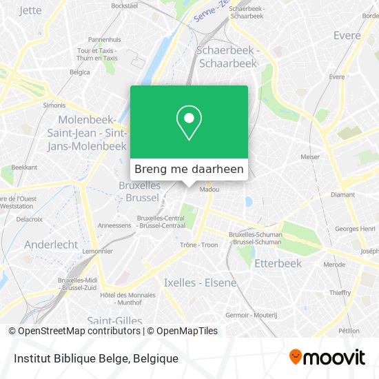Institut Biblique Belge kaart