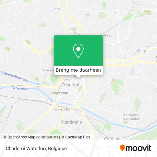 Charleroi Waterloo kaart